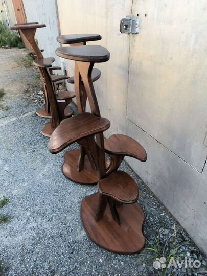 Подставка для цветов напольная деревянная