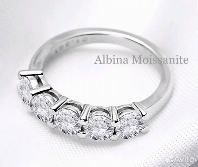 Кольцо дорожка 1ct бриллианты(муассаниты)