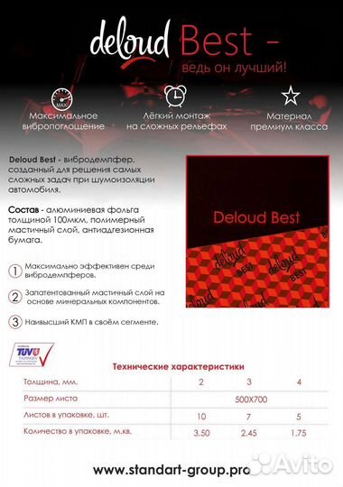 Лучшая виброизоляция Deloud best
