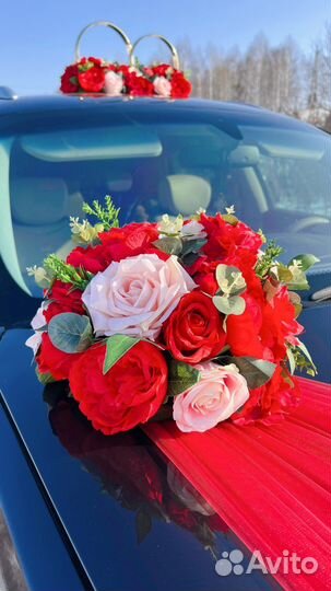 Свадебные украшения на машину