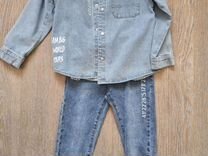 Джинсы и рубашка джинсовая на мальчика р. 122