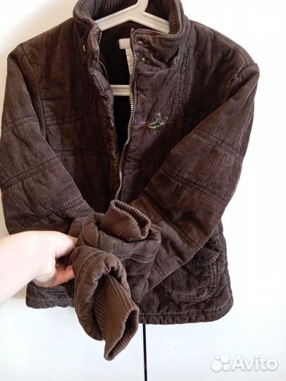 Куртка вельветовая zara коричневая, размер s 42-44