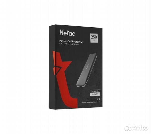Внешний SSD Netac ZX 500Gb, черный (NT01ZX-500G-32
