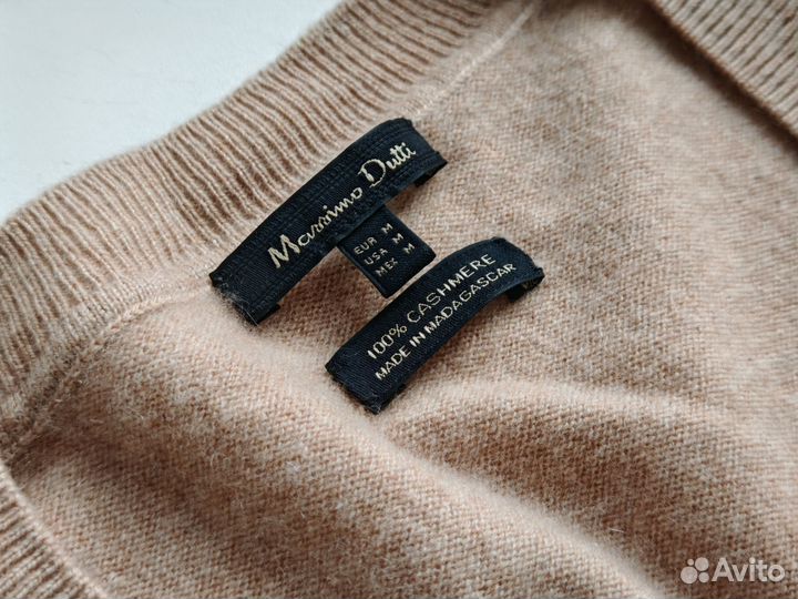 Massimo Dutti свитер кашемировый джемпер v вырез