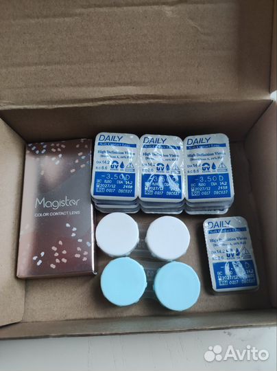 Линзы контактные однодневные на минус 3,5