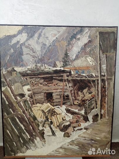 Картина маслом на холсте старинная