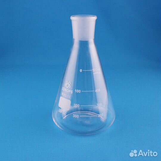 Колба коническая 5drops кн-1-500, 500 мл, шлиф 29