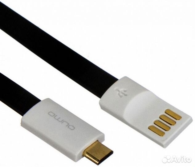 Кабель microUSB 2.0 Qumo QF105 black
