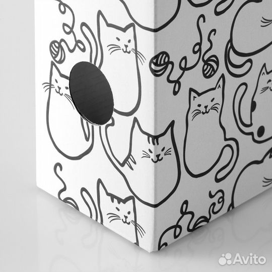 Икеа флюнс Подставка для журналов, белый, кот, 4шт