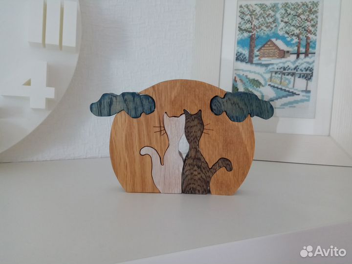 Семейный пазл из дерева