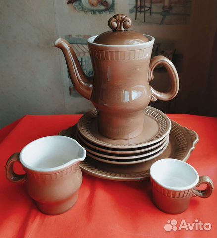 Кофейный керамический сервиз зик Конаково СССР