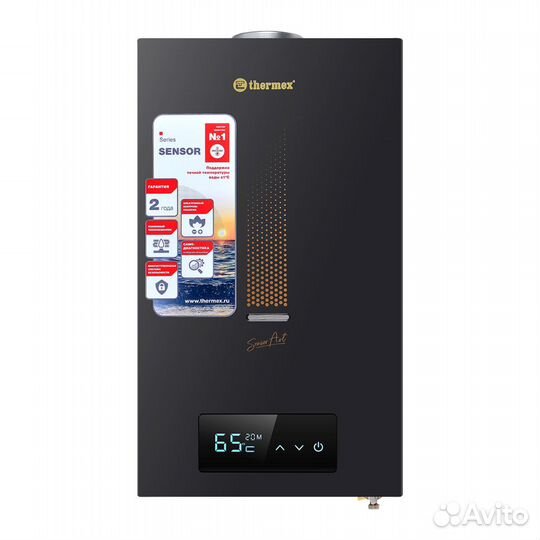 Водонагреватель газовый thermex S 20 MD, Art Black