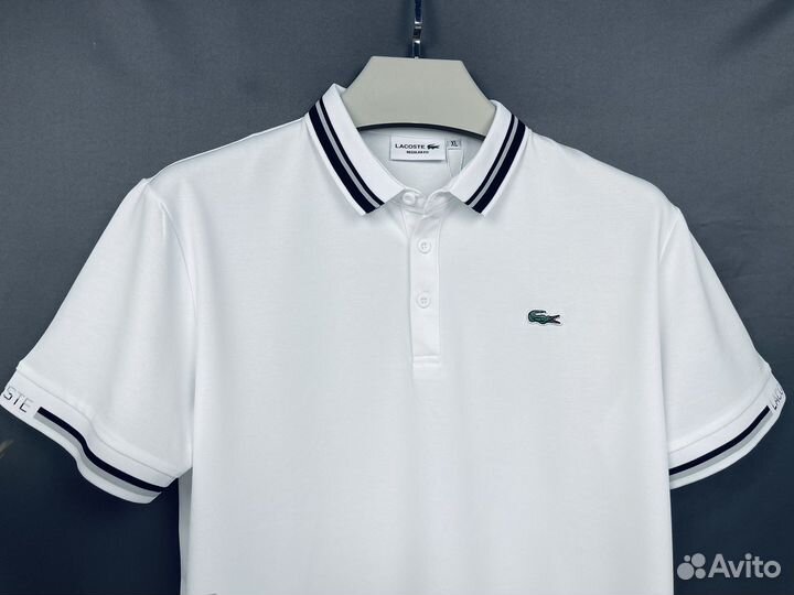 Футболка поло lacoste белая