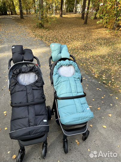 Зимний теплый конверт Just Happy в коляску