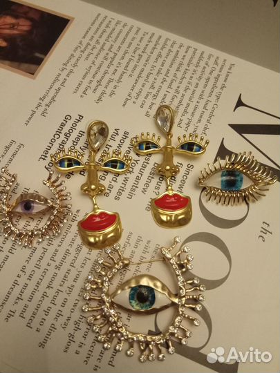 Серьги глаза Schiaparelli