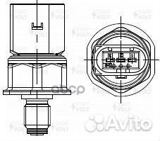 Датчик давления топлива для а/м VAG Touareg