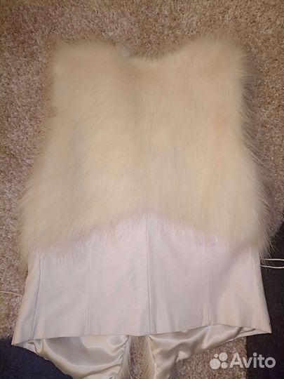 Кофта травка и жилет меховой на девочку 152-158