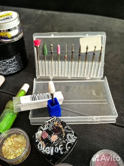 Набор для ногтей, гель лаки, фрезы, слайдеры и др