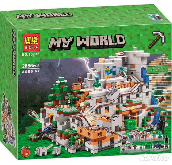 Конструктор Горная пещера Micro World Майнкрафт 28