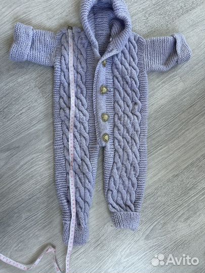Вязанный комбинезон 62-68