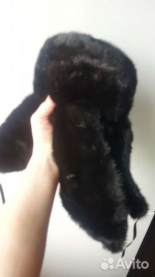 Норковая шапка мужская ушанка