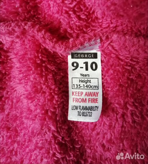 Махровый халат для девочки р. 134-140см