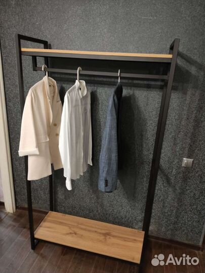 Вешалка напольная лофт, рейл