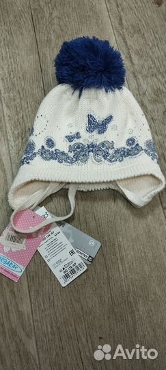 Новые зимнии польские шапки для девочек