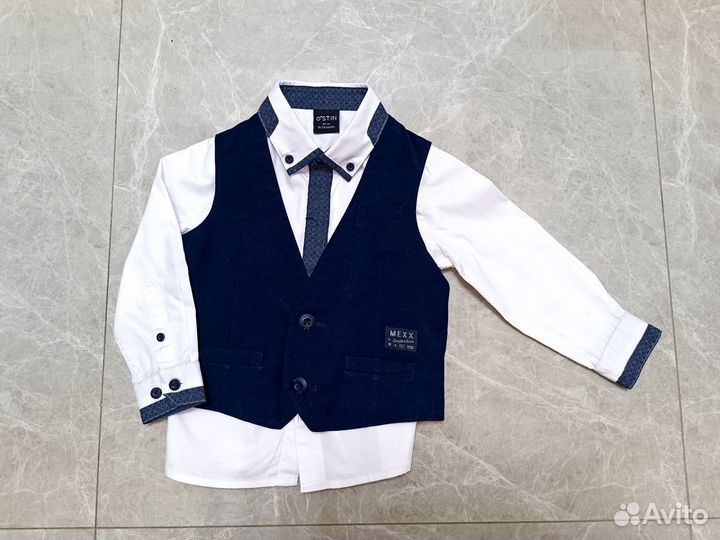 Жилет для мальчика mexx, и белая рубашка