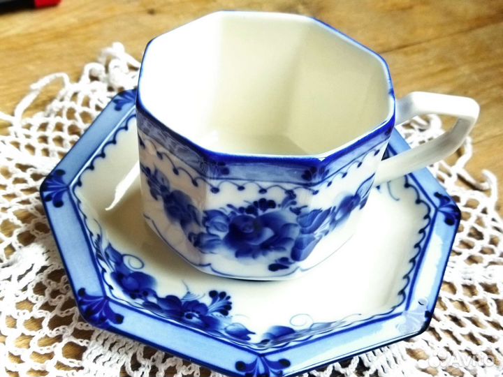 Чайная пара Гжель