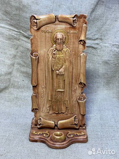 Икона - Преподобный Сергий Радонежский на свитке