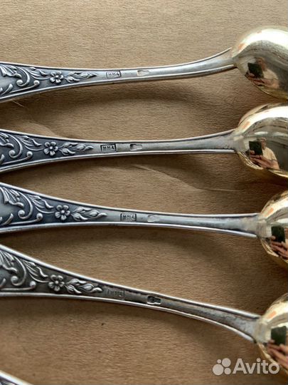 Набор серебряных кофейных ложек