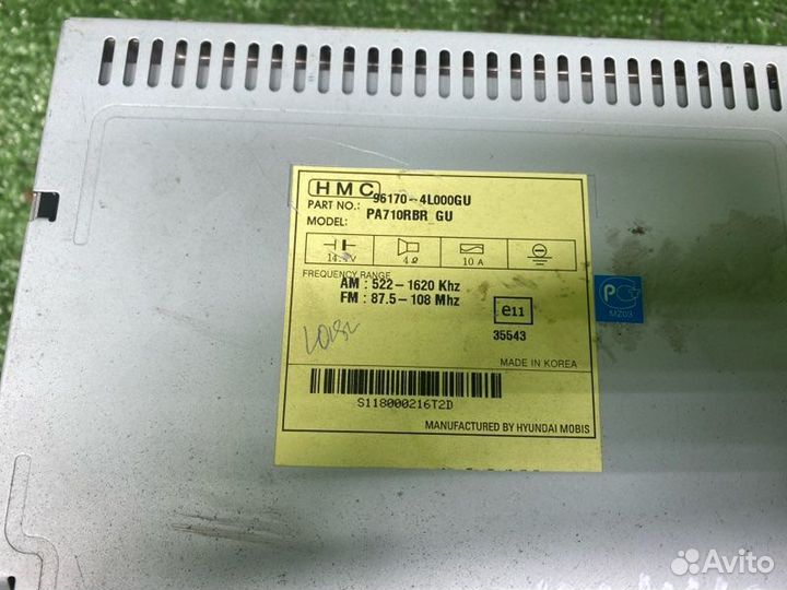 Штатная магнитола Hyundai Solaris