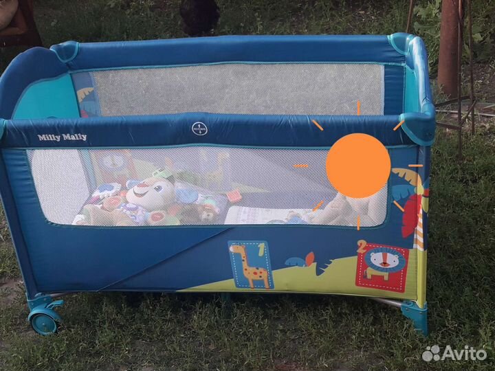 Детская кровать манеж с матрасом