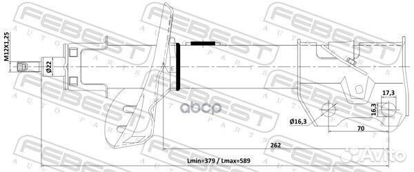 Амортизатор передний правый GAS.twin tube 03110