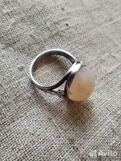 Винтаж кольцо СССР. Серебро 875. Агат