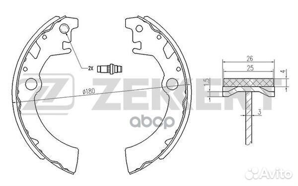 Колодки торм. бараб. задн. Suzuki Wagon R (EM)