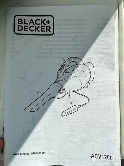 Пылесос автомобильный Black&Decker ADV1200-XK