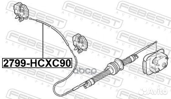 Трос открывания капота volvo XC90 2003- 2799-HC