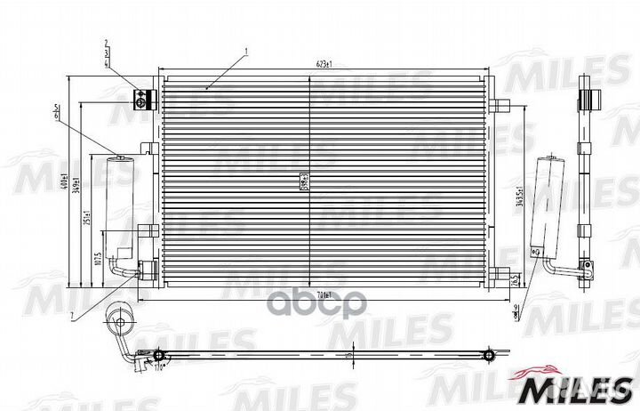 Радиатор кондиционера (паяный) nissan qashqai 2