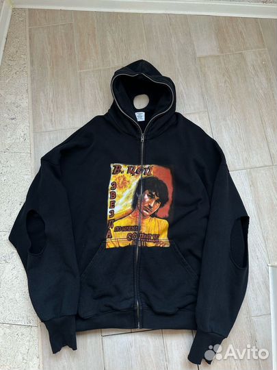 Vetements zip hoodie idol цой