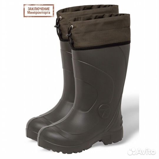 Сапоги резиновые мужские для зимней рыбалки барс