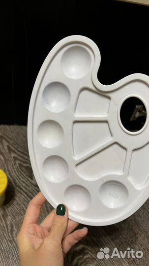 Набор для рисования красок/палитра/стакан