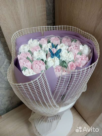 Сладкие букеты из зефира 'Нежное послание'