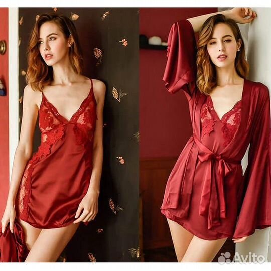 Сорочка(ночная) и пеньюар(Халат)