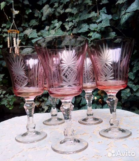 Фужеры цветное стекло СССР