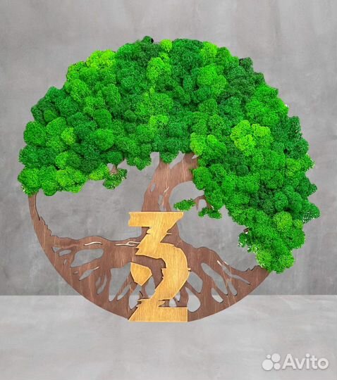 Логотипы, буквы, вывески со стабилизированным мхом