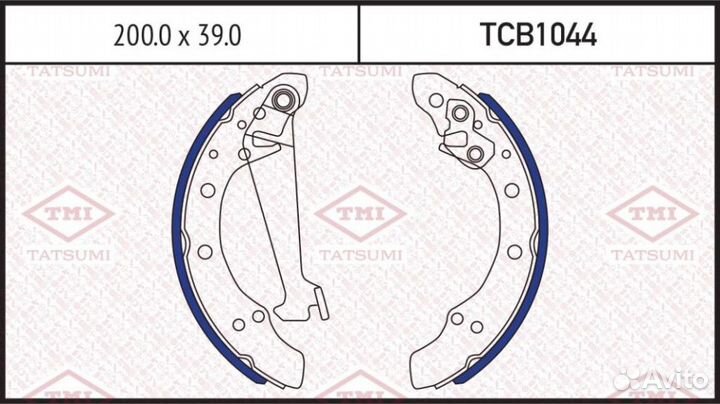 Колодки тормозные барабанные VW Golf/Polo 91- TMI