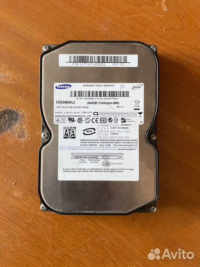 Жесткий диск Samsung 80 гб SATA