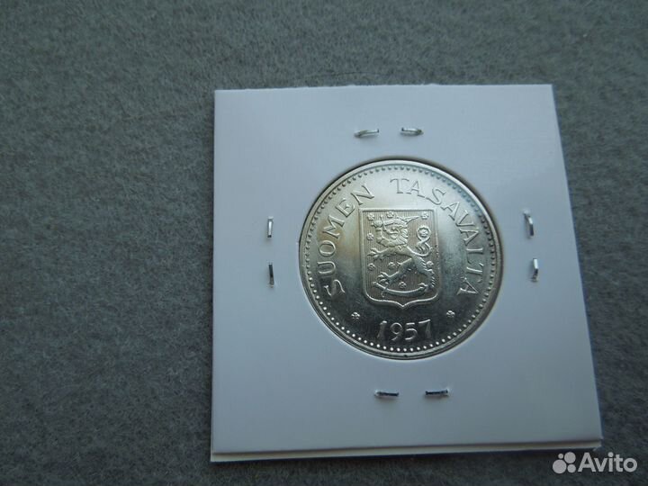 100 и 200 марок 1956,57 гг Финляндия серебро